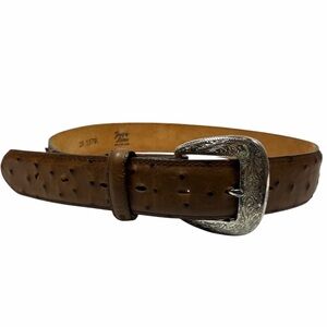 Tony Lama Men’s Leather Ostrich Belt Size 28 1379L